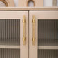 Black / Gold Knurled Round Bar Cabinet Pulls and Drawer Handles