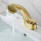 Elara Elegant Bathroom Faucet Single Lever, Solid Brass Single Hole Vanity Faucet