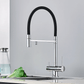 Puravo 3-Way Kitchen Faucet with Filter Tap and Pull-Down Spout