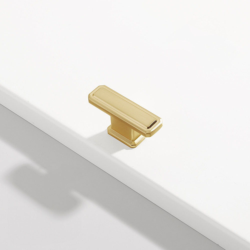 Stepped Rectangular Cabinet Pulls and T-Knobs