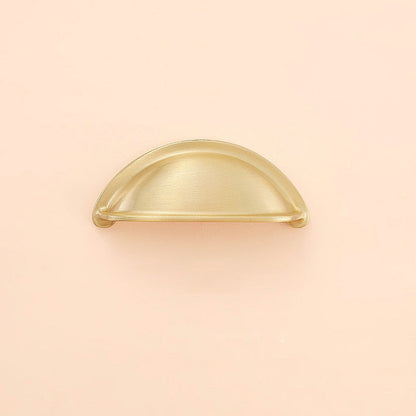 Half-Round Brass Cabinet Cup Pulls for Drawers