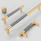 Modern Gold Knurled T-Bar Cabinet Handles and Knobs