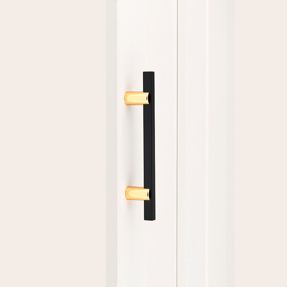 Two-Tone Slim Bar Cabinet Pulls for Wardrobes