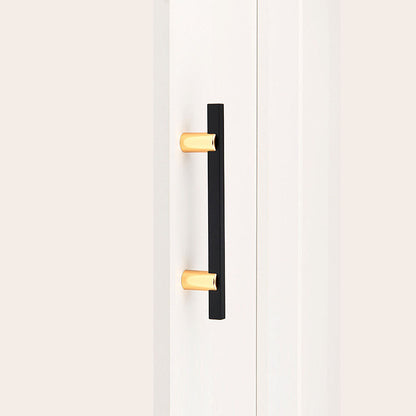 Two-Tone Slim Bar Cabinet Pulls for Wardrobes