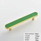 3-3/4 Inch Colorful Leather-Inlay Cabinet Handles and Drawer Pulls