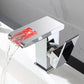 Luminous LED Color Changing Square Waterfall Bathroom Faucet