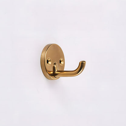 Solid Brass Round-Base Wall Hooks for Coats & Towels