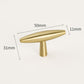 Tapered Solid Brass Cabinet Pulls and Knobs in Gold