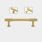 Knurled Brass Cabinet Pulls and Drawer Handles