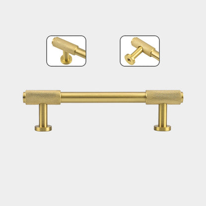 Knurled Brass Cabinet Pulls and Drawer Handles