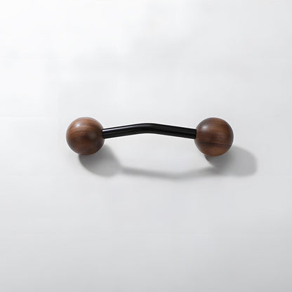 Walnut Round Head Cabinet Handles for Wardrobes
