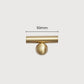 Pure Brass Gold Round Bar Cabinet Pulls for Wardrobe Doors