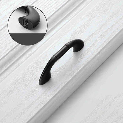 Round Bar Cabinet Pulls with Curved Tapered Feet