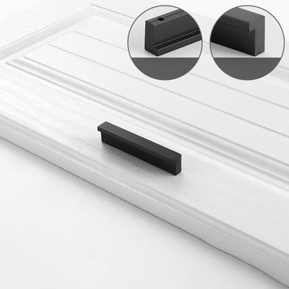 Black Finger Edge Cabinet Pulls, Aluminum Alloy