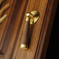 Vintage Brass and Wood Cabinet Pulls for Cabinets and Drawers