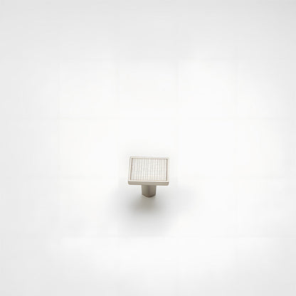 Grid-Textured Cabinet Pulls and Square Knobs