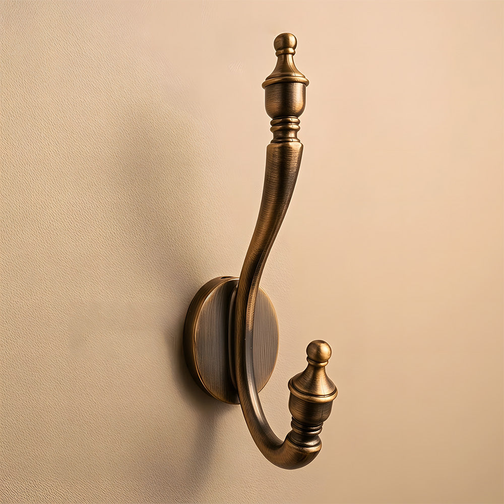 Vintage Metal Double Wall Hooks for Coats & Hats