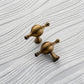 French Retro Turned Brass Cabinet Pulls and Knobs