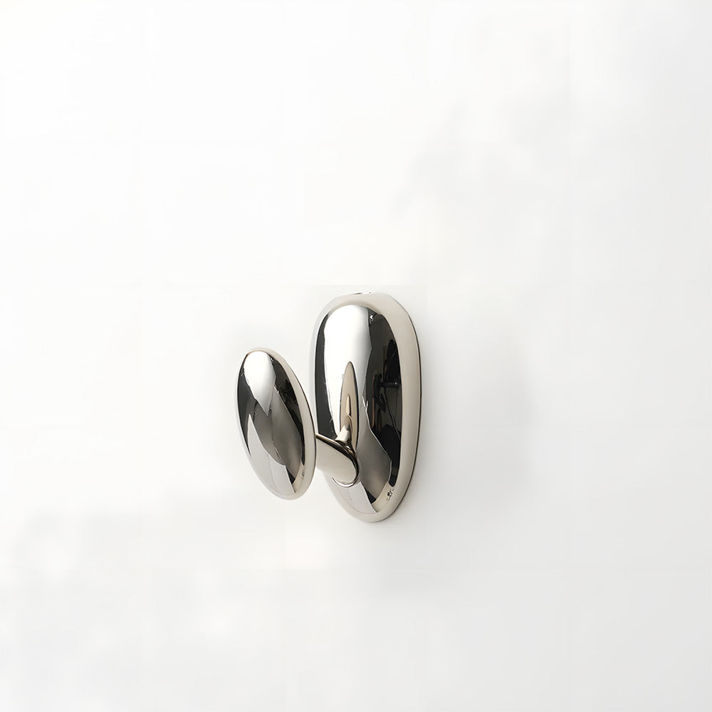 Solid Brass Pebble Wall Hooks for Coats & Towels