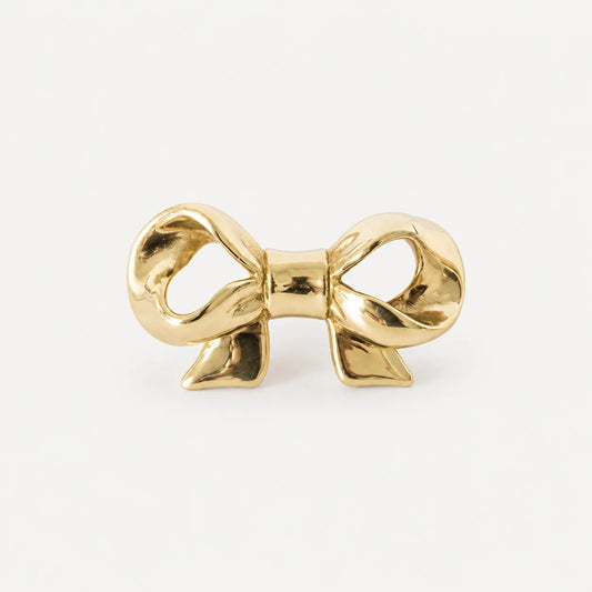 Solid Brass Bow Drawer Knobs
