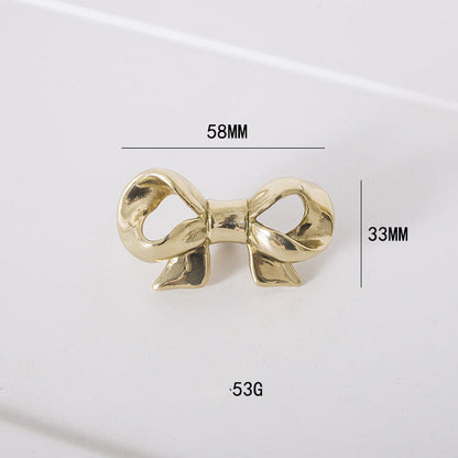 Solid Brass Bow Drawer Knobs