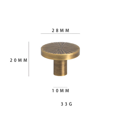 Textured Half Moon Brass Cabinet Pulls and Knobs