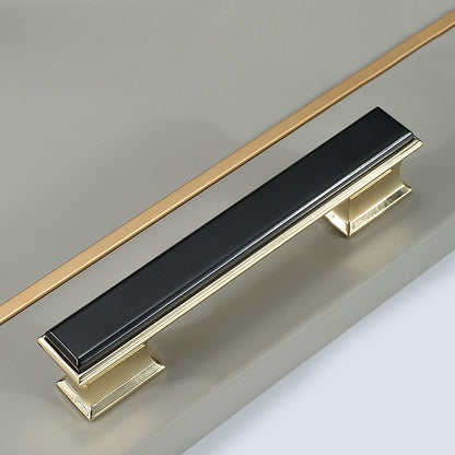 Two-Tone Black and Gold Cabinet Pulls and Knobs for Wardrobes