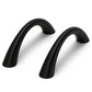 Curved Solid Zinc Alloy Cabinet Handles for Drawers