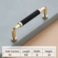 Leather Wrapped Brass Cabinet Pulls and Knobs