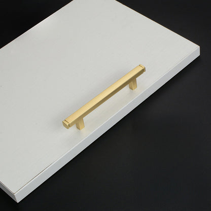 Brushed Square Cabinet Handles and Knobs, Zinc Alloy