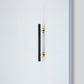 Black Round Bar Cabinet Pulls with Gold-Tone Posts