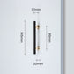 Black Round Bar Cabinet Pulls with Gold-Tone Posts
