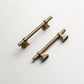 Vintage Brass Round Bar Cabinet Pulls