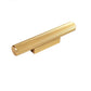 Gold / Gray Ribbed Round Bar Cabinet Handle and Drawer Pull