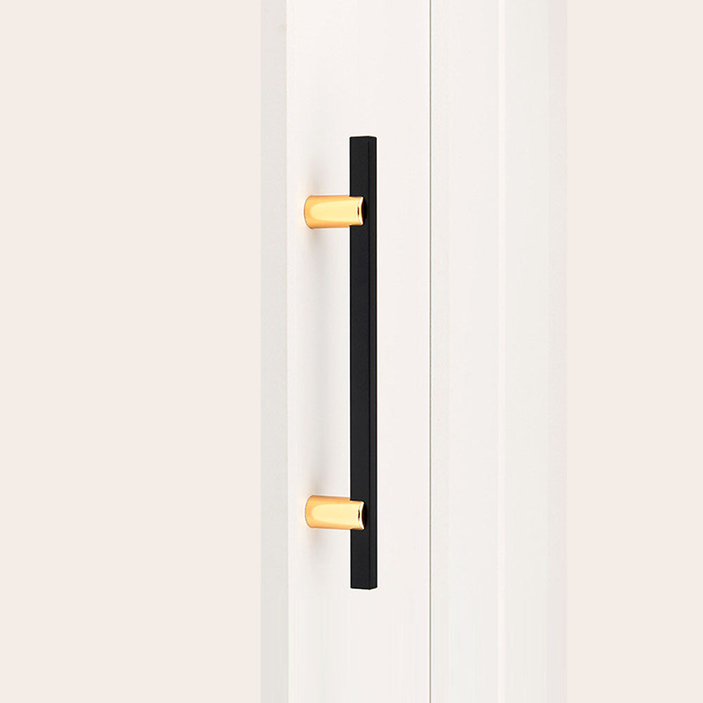 Two-Tone Slim Bar Cabinet Pulls for Wardrobes