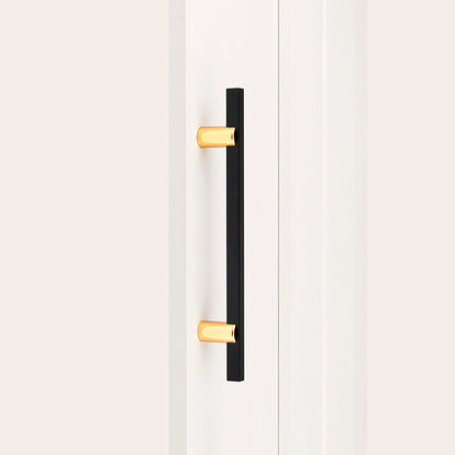 Two-Tone Slim Bar Cabinet Pulls for Wardrobes