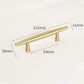 Tapered Solid Brass Cabinet Pulls and Knobs in Gold