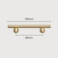 Pure Brass Gold Round Bar Cabinet Pulls for Wardrobe Doors