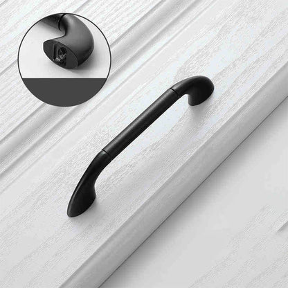 Round Bar Cabinet Pulls with Curved Tapered Feet
