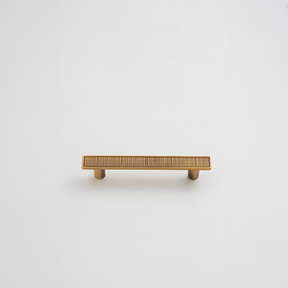 Grid-Textured Cabinet Pulls and Square Knobs