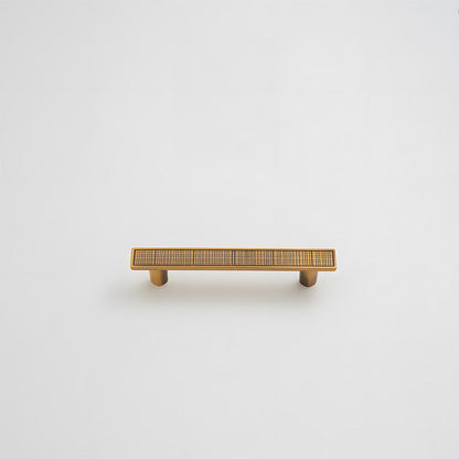 Grid-Textured Cabinet Pulls and Square Knobs