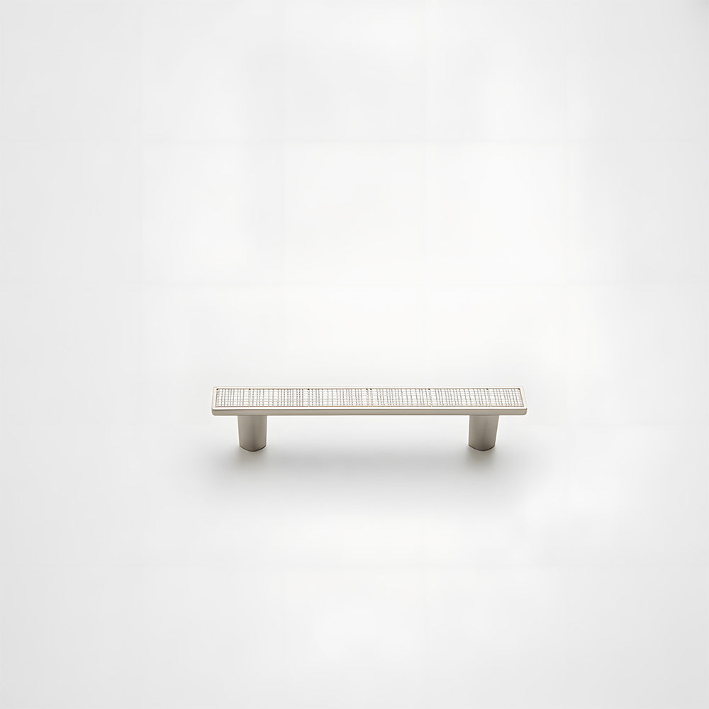Grid-Textured Cabinet Pulls and Square Knobs