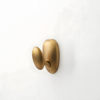 Solid Brass Pebble Wall Hooks for Coats & Towels