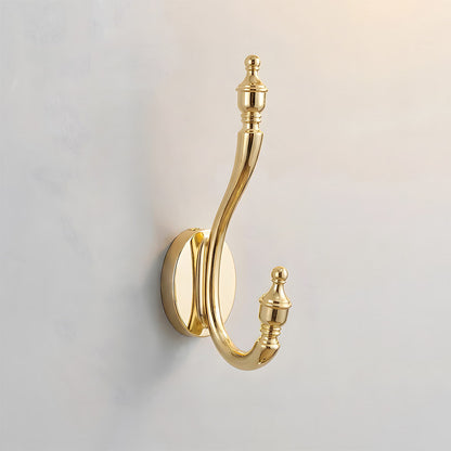 Vintage Metal Double Wall Hooks for Coats & Hats