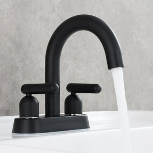 3-hole 2-handle Hot And Cold Bathroom Basin Faucet