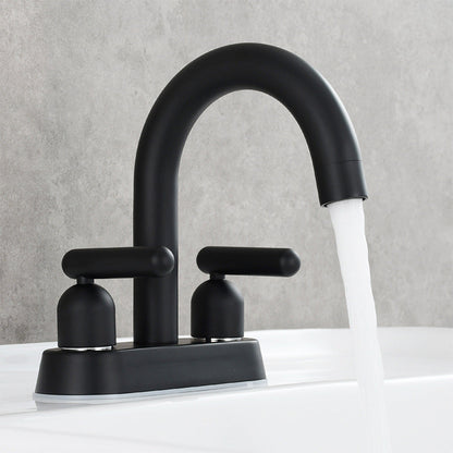 3-hole 2-handle Hot And Cold Bathroom Basin Faucet