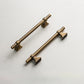 Vintage Brass Round Bar Cabinet Pulls