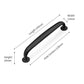 Curved Cabinet Handles, Gold / Black Zinc Alloy