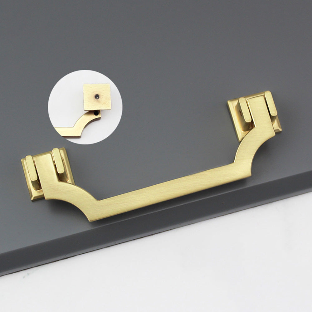 Gold Stepped Geometric Cabinet Pulls and Knobs