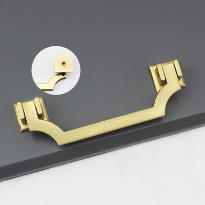 Gold Stepped Geometric Cabinet Pulls and Knobs